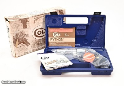 Colt Python .357 Mag. 4 Inch Satin Stainless. Original, Like New Condition. DOM 1991 - Image 2 of 10