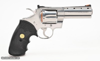 Colt Python 357 Mag. 4 Inch Satin Stainless. Like New Condition. In Hard Case. DOM 1987 - Image 3 of 9