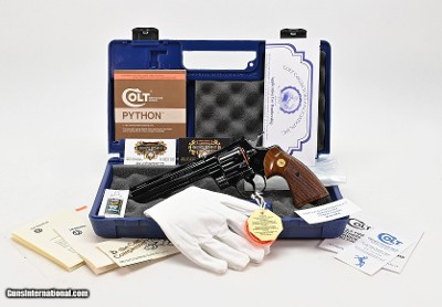 Colt Python 357 Mag. 6 Inch Blue. Like New Condition. In Hard Case. DOM 1982