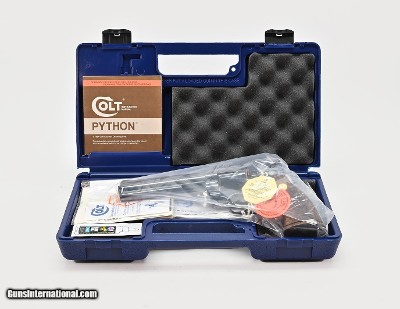 Colt Python 357 Mag. 6 Inch Blue. Like New Condition. In Hard Case. DOM 1982 - Image 2 of 9