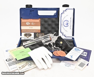 Colt Python .357 Mag. 6 Inch Satin Stainless. Like New Condition. DOM 1995