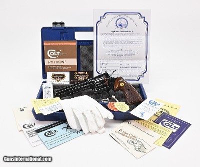 Colt Python .357 Mag. 6 Inch Blue. Like New Condition. DOM 1982