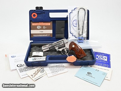 Colt Python Elite .357 Magnum 4 Inch Stainless Steel. With Serial Number PE04944. DOM 2002