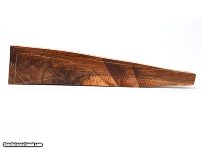 Claro Walnut Exhibition-Grade Feather Crotch Rifle Blank