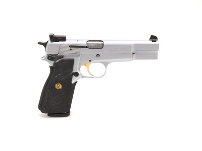 Browning Hi-Power 9mm Luger – Silver Chrome Collectible Pistol - Image 2 of 9