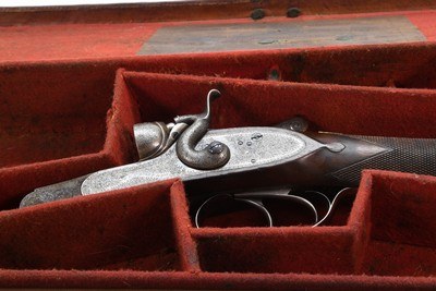 W.C. Scott – 1879 – 12 Gauge – Damascus Barrels – Original Case - Image 6 of 20