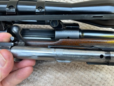 Pre-64 Winchester Model 70 243 in Featherweight, 22” barrel with Bausch and Lomb scope with Kuharsky mount. - Image 10 of 15