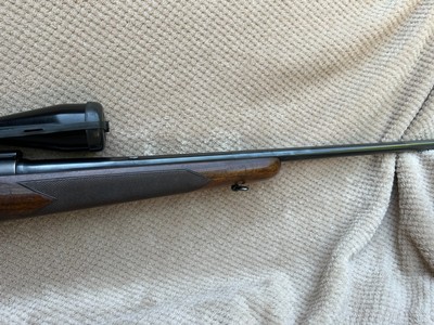 Pre-64 Winchester Model 70 243 in Featherweight, 22” barrel with Bausch and Lomb scope with Kuharsky mount. - Image 4 of 15