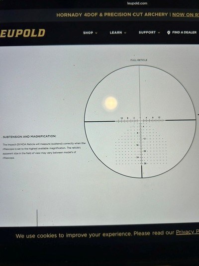 Leupold VX-5HD – 3-15 X 44mm CDS-ZL2 Side focus Imapct-29 recticle, MOA 30mm main tube. - Image 3 of 15
