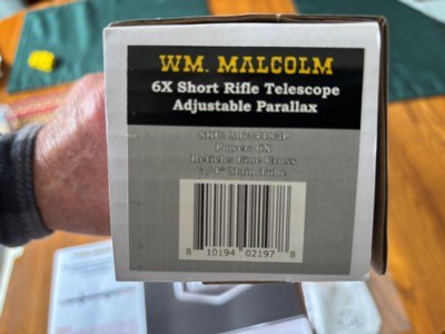 WM Malcolm 6x Short Rifle Telescope Adjustable Parallax - Image 7 of 7
