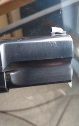 Browning Hi Power, Rare Belgian T-Series Tangent Sight with red backed grips.Near 100% with original pouch. - 12 of 15