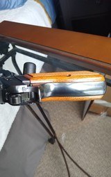 Browning Hi Power, Rare Belgian T-Series Tangent Sight with red backed grips.Near 100% with original pouch. - 13 of 15