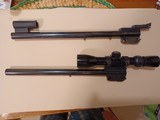 Thompson Contender .in 375 JDJ, 3 interchangeable barrels, 2 scopes andreloading dies - 2 of 4