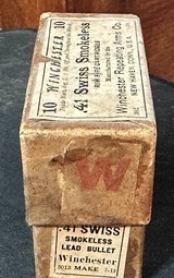 Winchester .41 Swiss Smokeless Rim Fire Cartridges - 6 of 7