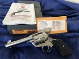 Ruger New Vaquero - .45 Colt - High Gloss Stainless - 4 1/2" barrel - Box, Manual, shell test - Excellent Condition - 2 of 15