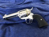Ruger New Vaquero - .45 Colt - High Gloss Stainless - 4 1/2" barrel - Box, Manual, shell test - Excellent Condition - 1 of 15