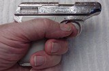 COLLECTIBLE FULLY ENGRAVED “RINO RIGARMI BRESCIA 1957” .22 LONG SEMI AUTO PISTOL - 10 of 11