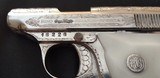 COLLECTIBLE FULLY ENGRAVED “RINO RIGARMI BRESCIA 1957” .22 LONG SEMI AUTO PISTOL - 7 of 11