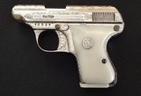 COLLECTIBLE FULLY ENGRAVED “RINO RIGARMI BRESCIA 1957” .22 LONG SEMI AUTO PISTOL - 1 of 11