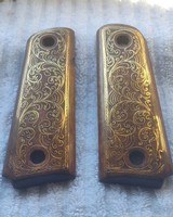 ARTISIAN HANDCRAFTED 1911 BRASS INLAY WALNUT GRIPS - 4 of 10