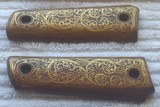 ARTISIAN HANDCRAFTED 1911 BRASS INLAY WALNUT GRIPS - 2 of 10