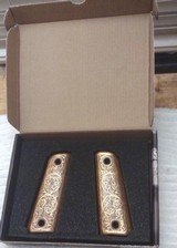 ARTISIAN HANDCRAFTED 1911 BRASS INLAY WALNUT GRIPS - 1 of 10