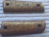 ARTISIAN HANDCRAFTED 1911 BRASS INLAY WALNUT GRIPS - 3 of 10