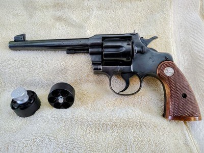 COLT OFFICERS TARGET MODEL 38 SPECIAL, 6” HEAVY BARREL, w/ COLT 