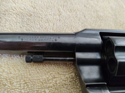 COLT OFFICERS TARGET MODEL 38 SPECIAL, 6” HEAVY BARREL, w/ COLT 