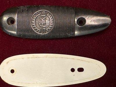 Early Factory Original SAKO Butt Plate With White Spacer & Screws