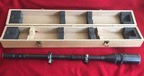 UNERTLTWENTY (20) POWER TARGET SCOPE, MOUNTS (NEAR MINT) AND NEW OAK STORAGE BOX - 6 of 7