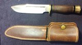 RALPH BONE CUSTOM KNIFE - SPEAR-POINT BOWIE - UNIQUE - ONE-OF-A-KIND - 1 of 2