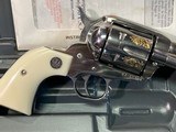 Engraved Ruger Vaquero 45 Colt Stainless. With Box and papers - 6 of 10