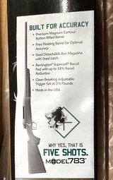 Remington 783 New old inventory * 308 Win* With Scope in original box Nice 3.5 lb adjustable trigger - 10 of 10
