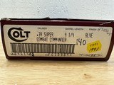 Must See Colt .38 Super Combat Commander * Mfg 1990 * Excellent condition with Box and all original paperwork 4-1/4" Barrel - 6 of 12