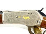 Browning 71 * 348 Win *High Grade, Engraved, With Gold Elk, and Deer - 3 of 25