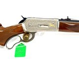 Browning 71 * 348 Win *High Grade, Engraved, With Gold Elk, and Deer - 2 of 25