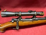 Mauser 98, Claw mount, Vintage 1940's scope, Double set triggers, Scroll engraving, Full length rib, 9mm Mauser - 1 of 17