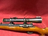 Mauser 98, Claw mount, Vintage 1940's scope, Double set triggers, Scroll engraving, Full length rib, 9mm Mauser - 6 of 17