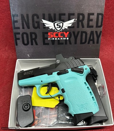 New Sccy CPX-1 With Thumb safety and Red Dot Sky Blue *No Credit Card Fees*
