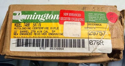 Mint 7400 engraved .270 possibly unfired in original box - Image 9 of 9