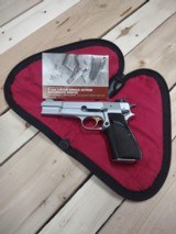 MINT BROWNING BELGIUM Hi-POWER 9mm SILVER CHROME - 1 of 15