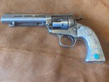 Colt Bisley .38 with RARE Mark Chee Solid Silver Grips- Manuf. 1911 - 3 of 11