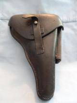 1915 Black Leather Luger Holster made in Hannover Germany - 1 of 18
