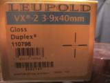 LEUPOLD VX2 3-9X40 WITH BOX AND RINGS - 6 of 7