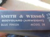 SMITH & WESSON MODEL 38 BODY GUARD AIRWEIGHT NEW IN BOX - 10 of 10