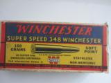 WINCHESTER SUPER SPEED 348 WINCHESTER AMMO - 1 of 4