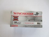 WINCHESTER
SUPER X 38 SPECIAL 110 GR SILVERTIP JHP - 1 of 2