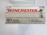 WINCHESTER 40 CALIBER S&W 180 GRAIN JHP - 2 of 2