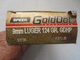 9mm Speer Gold Dot 124 gr GDHP 50 per box - 2 of 2